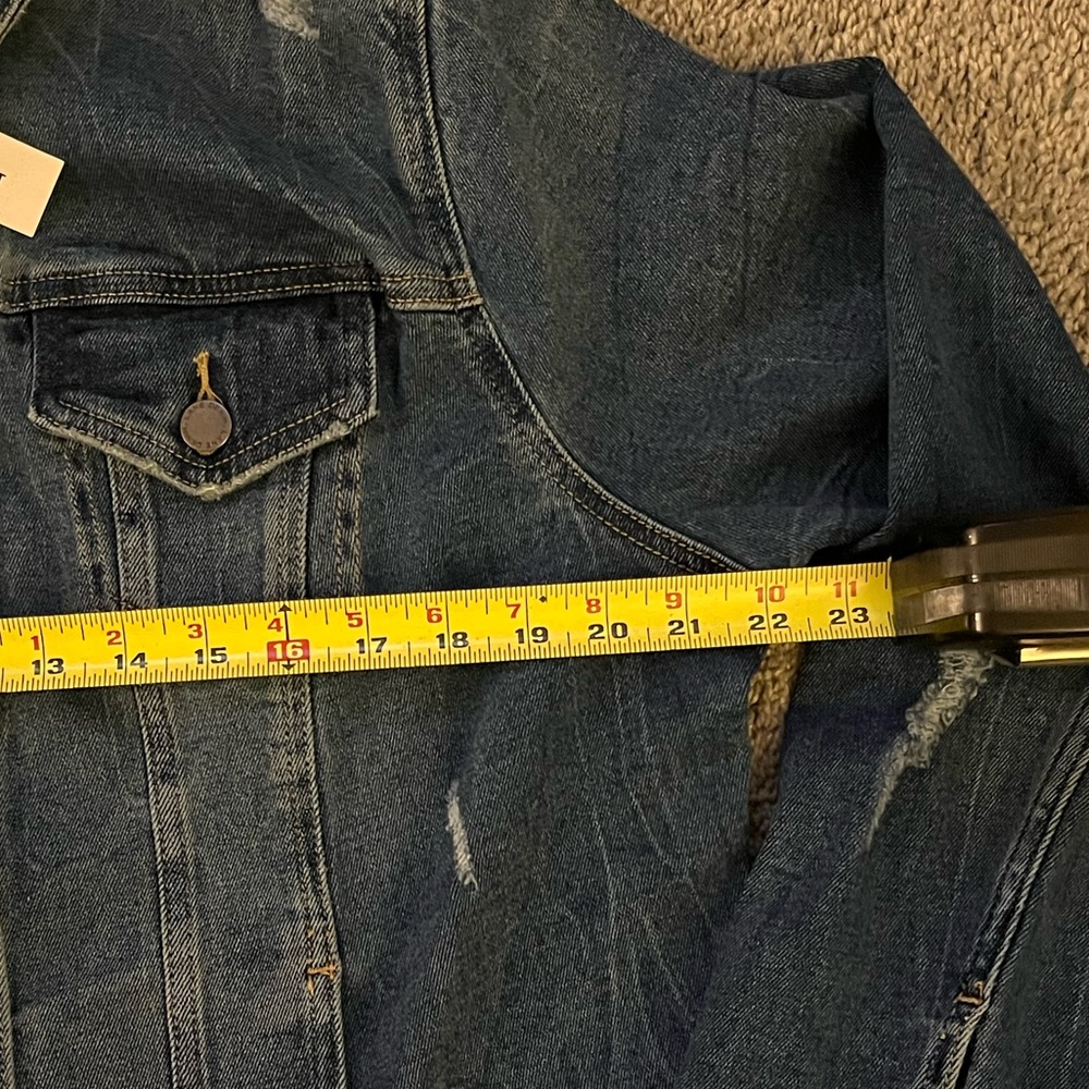 Lane Bryant Blue Denim Distressed Jacket - Picture 6 of 6